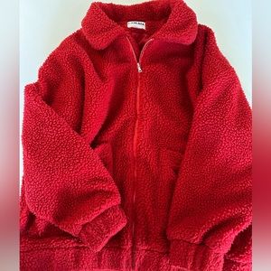 I.AM.GIA Red Teddy Coat